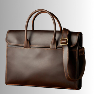 Genuine Leather Unisex Luxury Classic Waterproof Lightweight <b>Laptop</b> Briefcase Business <b>Handbag</b> Office Shoulder Strap Travel - Product Image 2