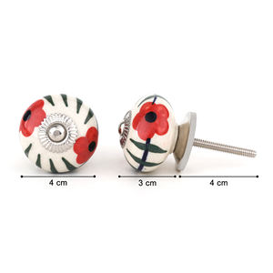 SHUBHAM rustique Vintage maison meubles multicolore Floral en céramique bouton tiroir tirer pour armoires de cuisine commodes armoires - Product Image 4