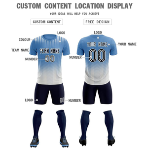 ชุดเสื้อฟุตบอลแห้งเร็วใส่ได้ทั้งชายและหญิงชุดใส่เล่นฟุตบอลสไตล์ชั้นนำพิมพ์โลโก้ได้ตามต้องการ - Product Image 3