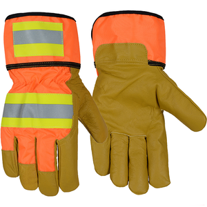 Gants de travail pour monteurs canadiens, robustes, de sécurité industrielle, en cuir de vachette renforcé, confortables, en coton, couleur personnalisée - Product Image 2