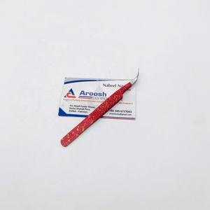 ที่หนีบขนตาปลอมแบบโค้งสีทองแหนบเคลือบสีแดงทำจากสเตนเลสที่ติดเพชรอุปกรณ์ต่อขนตา - Product Image 2