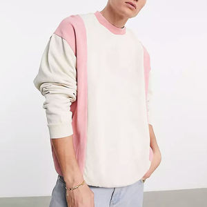 Bon marché, sweat-shirt à col ras du cou 100% coton pour homme, manches longues, doublé polaire, pull thermique d'hiver, design d'entraînement décontracté - Product Image 1