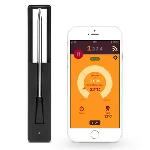 Sıcak satıcı barbekü fırın izgara mutfak içen Rotisserie Bluetooth ölçüm termometreler dijital akıllı kablosuz et termometresi