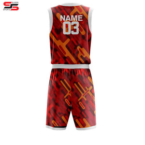 Juego de uniformes de baloncesto de primera calidad, camisetas y pantalones cortos de secado rápido con impresión por sublimación personalizada con nombre y logotipo del equipo en blanco - Product Image 2