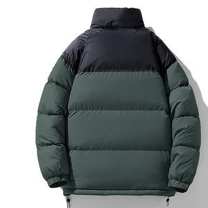 Chaqueta acolchada transpirable ecológica con cuello levantado de invierno para hombre personalizada de alta calidad con manga desmontable - Product Image 5