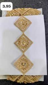 Ribete de Encaje Floral con Cuentas Ecológico de Alta Calidad, Cuentas de Cristal y Perlas Hechas a Mano para Vestidos de Novia, Bolsos y Ropa - Product Image 2