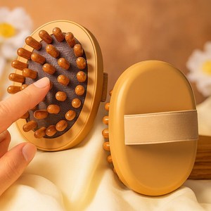 Peigne à cheveux en bois poli naturel, écologique, à dents larges, antistatique, outil pour le cuir chevelu - Product Image 1