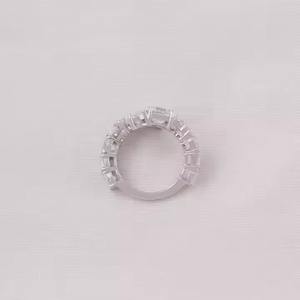 Anillo de oro sólido de 14 quilates de lujo para mujer de nuevo diseño, anillo de derivación de diamante creado en laboratorio multiforma, regalo de estilo romántico para niñas - Product Image 2