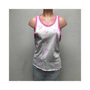 Débardeurs de sport pour femmes sans manches, coupe ample, yoga, sport actif, salle de sport, exercice, devant 100% coton, prix bas en vente - Product Image 1