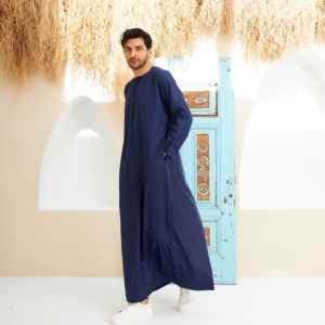 Robe arabe Moyen-Orient Hommes Jubba 2025 Vente en gros directe d'usine 2024 Vêtements islamiques Robe musulmane Juba pour hommes Entretien OEM - Product Image 5