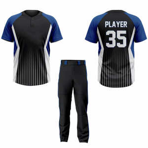 Uniforme de Béisbol Personalizado OEM de 2 Botones para Hombre, Uniforme de Béisbol de Poliéster Sublimado - Product Image 4