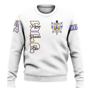 Sudadera con Cuello Redondo de la Hermandad Sigma Gamma Rho 1922 Azul y Dorado, Ropa Griega, Sudadera de Forro Polar Premium, Moda de Invierno para Mujer - Product Image 1