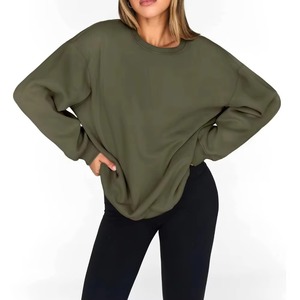 Plain Blank Long Oversized Mockneck Sweatshirt Women Soft Fleece Loose Warm Autumn/winter Casual <b>Top</b> for Printing Front logo - Product Image 4
