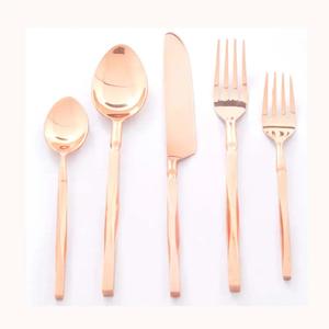 Ensemble de 2 couverts en or en acier inoxydable Offre Spéciale, avec poignée martelée, couverts Vintage pour hôtel - Product Image 4