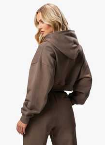 Vente en gros Survêtement à capuche et jogger couleur vison profond Coupe courte Épaules tombantes Fabriqué au Pakistan - Product Image 3