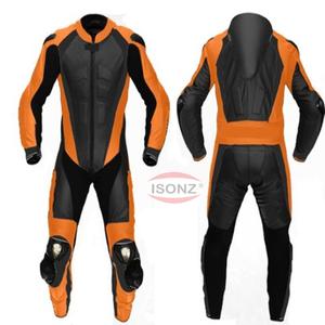 Traje de Motociclismo Unisex Personalizado de Cuero Vacuno Marrón Transpirable de 160g con Protecciones CE ISONZ para Todas las Estaciones - Product Image 1