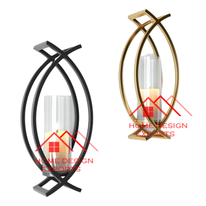 Acabado negro para Decoración de mesa y decoración de mesa de cena Diseño elevado Diseño de luna creciente portavelas de luz t - Product Image 3