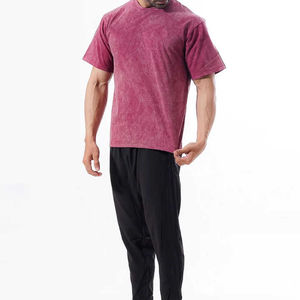 T-shirt Acid Wash pour homme T-shirt surdimensionné Mineral Wash T-shirt lourd et décontracté pour homme - Product Image 6