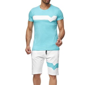Short sleeves high quality Men T Shirt Short Set latest fashion <b>light</b> weight cotton Breathable T Shirt Short Set with <b>cheap</b> rate - Product Image 1