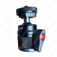 Mini trépied avec rotule en alliage d'aluminium, vis 1/4" et 3/8", support pivotant à 360° pour accessoires d'appareil photo et flash