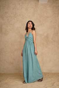 ชุดเดรสเซ็กซี่สำหรับผู้หญิงชุดฤดูร้อนสายรัดครอสโอเวอร์คอวีแบบผูกด้านหน้าข้างคอวี - Product Image 2