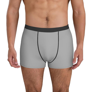 Ropa interior de hombre de algodón 100%, bóxer de tiro medio de alta calidad con logotipo ajustado bordado, diseño personalizado transpirable - Product Image 2