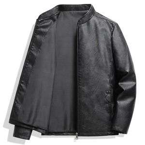 Streetwear personnalisé jusqu'à vestes applique broderie patch zip up veste en cuir moto luxe véritable veste en cuir véritable hommes - Product Image 2