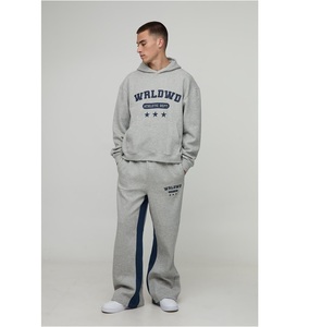 Streetwear personnalisé surdimensionné pour hommes, survêtement deux pièces à capuche, survêtement, mode urbaine, tenue décontractée, OEM, vente en gros, premium, automne - Product Image 1