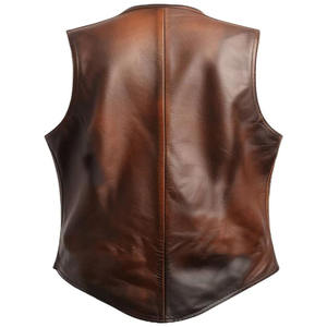 Chaleco de cuero para hombre de diseño personalizado de alta calidad, ropa informal transpirable para exteriores para uso en invierno - Product Image 2