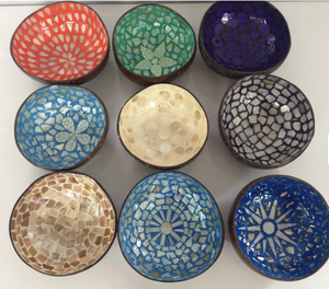 Cuenco de cáscara de coco de Vietnam, plato rústico pulido ecológico artesanal hecho a mano para utensilios de cocina, comedor para el hogar y decoración de interiores - Product Image 2