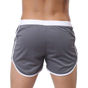 Shorts de course pour hommes, pantalons de fitness élastiques, maillots de bain de plage tendance avec cordon de serrage contrasté - Product Image 6