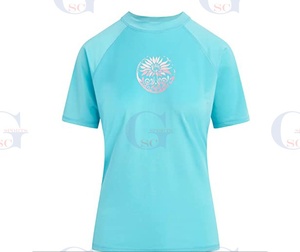 Protège-éruptions cutanées décontractés pour femmes, protections à manches courtes imprimées par sublimation de haute qualité avec conception personnalisée et logo de marque - Product Image 6