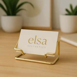 Porte-cartes de visite en métal décoratif en laiton AK en finition polonaise pour décor d'hôtel/décor de restaurant - Product Image 5