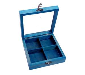 Caja de especias de madera Sheesham Caja de especias de madera multiusos hecha a mano con diseño redondo giratorio - Product Image 5