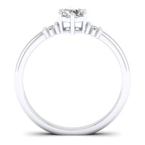 REYES CVD HPHT Anillo de compromiso de diamante cultivado en laboratorio Personalizado 14K Oro sólido Corte redondo 0,56 quilates Diamante Anillos de promesa de boda - Product Image 4