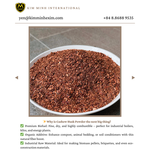 ผงแกลบเม็ดมะม่วงหิมพานต์จากเวียดนามสำหรับอาหารสัตว์ - Product Image 2