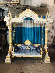 <span class=keywords><strong>Sankheda</strong></span> ชิงช้าไม้กลางแจ้งแบบดั้งเดิม/jhula/สวนแกว่งสำหรับใช้ในสวน - Product Image 1