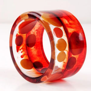 Joyería en forma de resina acrílico pulsera brazalete exagerado deslumbrante Multicolor ancho Irregular cuadrado acrílico pulseras para - Product Image 1