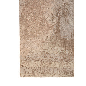 Alfombra Entropy Ivory de Lana y Seda de Bambú Anudada a Mano AKWB-13048, Abstracta, para Dormitorio o Pasillo, Rectangular de 10 mm para el Suelo del Hogar - Product Image 4