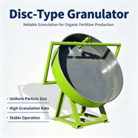 Granulateur à disques haute efficacité, conception à arc intégré pour la granulation de la poudre de charbon et du ciment