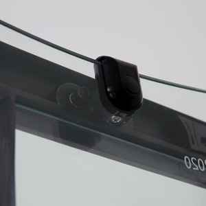 Mampara de Ducha Esquinera 90x90 en Negro Mate con Vidrio Serigrafiado y Perfiles Sky - Product Image 5