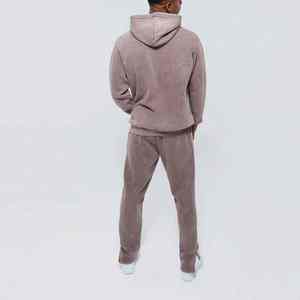 Survêtement d'hiver coupe ajustée délavé à l'acide de qualité supérieure pour hommes, polaire respirante, logo personnalisé, hip-hop haut de gamme, options de taille supérieure - Product Image 2