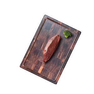Blocs à découper de haute qualité Acacia noir noyer fin Grain planche à découper en bois pour cuisine Fruits fromage Steak - Product Image 5