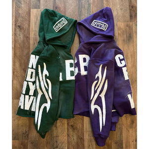 Venta al por mayor de alta calidad 100% algodón de los hombres de rizo francés Sudadera con capucha de invierno de gran tamaño logotipo bordado Impresión digital personalizable - Product Image 5