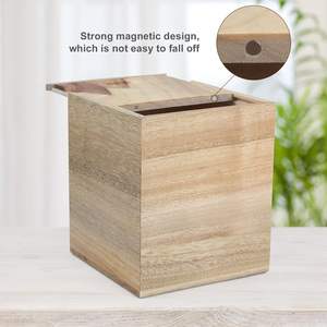 Caja de pañuelos de madera con logotipo personalizado, diseño cuadrado inferior deslizante para decoración del Hogar, baño, dormitorio, oficina, mesa de Cena, bodas - Product Image 4