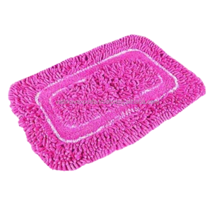 Alfombrillas de baño rectangulares multicolores ecológicas al por mayor, alfombrillas de baño antideslizantes de algodón suave con diseños personalizados, alfombras de suelo de baño onduladas de 50x80cm - Product Image 1