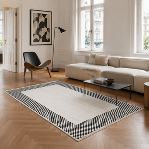 Alfombra Lavable Geométrica Cuadrante Pewter RW3047203 de Rug Weavers, Venta al por Mayor, Chenilla Lavable, 10 Tamaños - Product Image 6