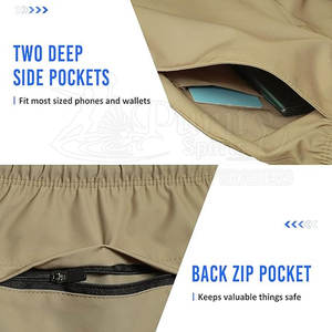 PURITY SPORTS Pantalones Cortos Deportivos para Hombre de Secado Rápido, Antiarrugas, Transpirables, Ecológicos, de Tela Oxford, con Logotipo Personalizado en la Parte Delantera y Cintura Elástica - Product Image 4