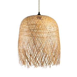 Lámpara Colgante de Bambú Diseñada con Tejido de Bambú Natural y Estructura de Suspensión Práctica para Uso Interior - Product Image 6