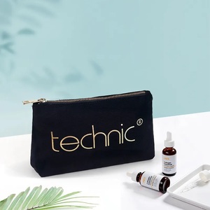 Impression personnalisée de fermeture à glissière de sac de cosmétiques en toile de coton de qualité supérieure - Product Image 3
